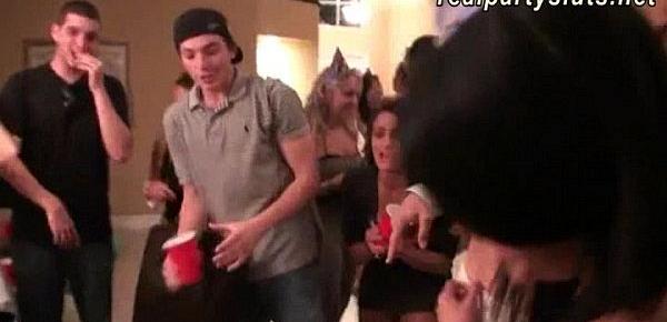  Birthday party turns into a wild orgy and a cumshot as a present